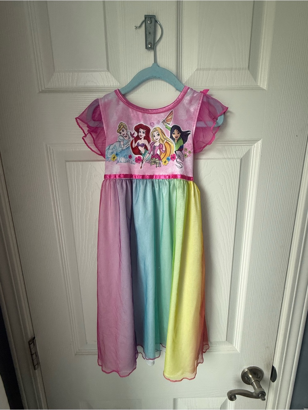 Pink Rainbow Princess PJ Dress for Kids
